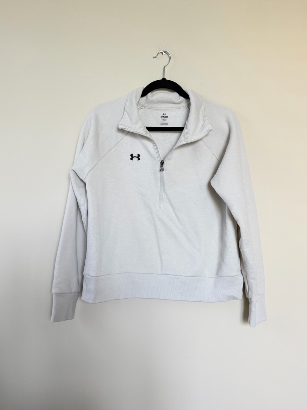 Under Armour Women’s White Quarter-Zip Fleece Pullover